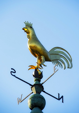 Low angle view of weathervane, Camden, Maine