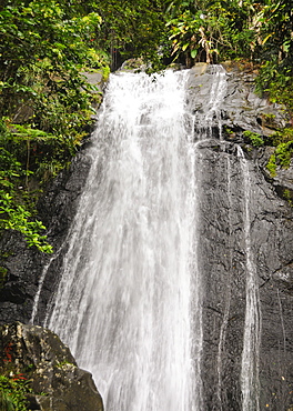 Close-up of waterfall, El Yunque, Puerto Rico