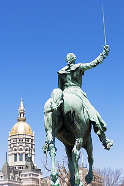 Capitol building statue, Hartford, Connecticut