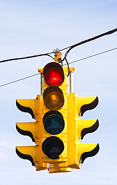 Close up of traffic light