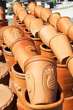 Rows of terra cotta pots