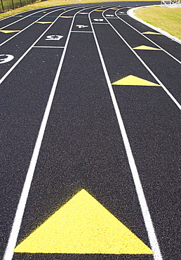 Lanes on running track