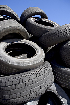 Pile of used tires