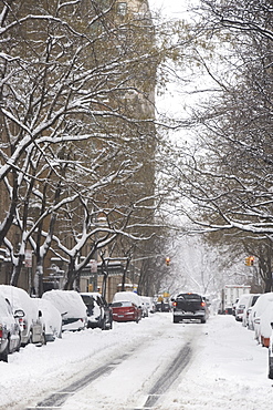 Snow covered street