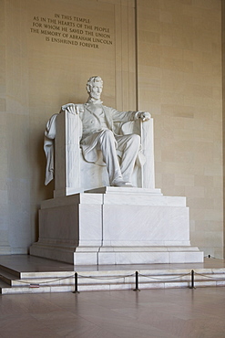 USA, Washington DC, Lincoln memorial sculpture