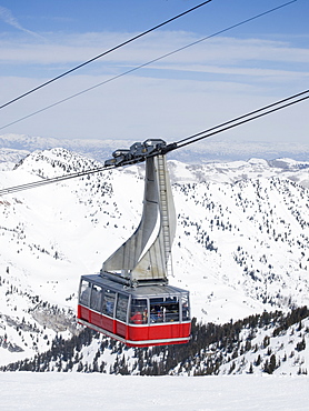 Tram on mountain, Snowbird Ski Resort, Wasatch Mountains, Utah, United States