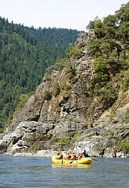 Group whitewater rafting