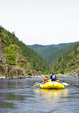 Group whitewater rafting