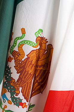 Close up of flag of Mexico