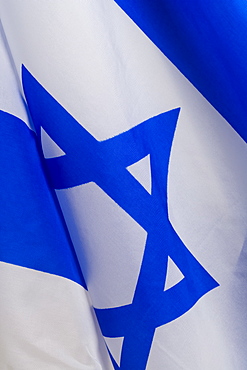 Close up of flag of Israel