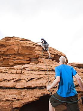 Two rock climbers at Red Rock