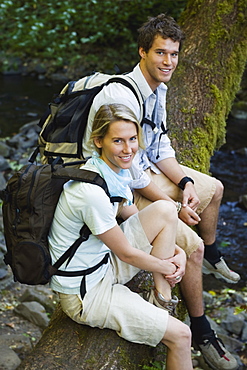 Hikers resting