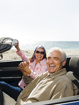 Couple on road trip