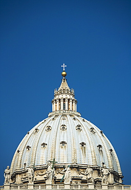 Close up of dome of St. Peterâ€™s Basilica, Vatican City, Italy
