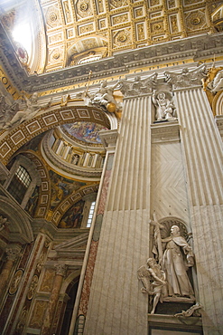 Interior view of St. Peterâ€™s Basilica, Vatican City, Italy