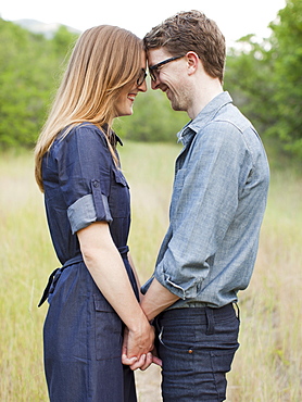 Portrait of young couple, USA, Utah, Salt Lake City