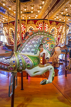 Close-up of carousel horse, Seattle, Washington