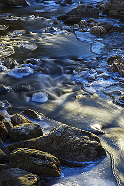 Stream in winter, Kent Falls State Park, Kent, CT