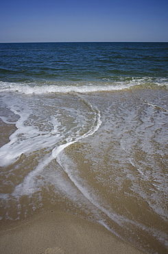 View of sea from beach, USA, New Jersey, Jersey Shore