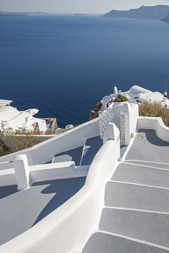 Whitewashed staircase in Santorini, Cyclades Islands, Greece