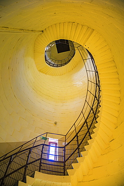 Spiral staircase inside lighthouse in Krynica Morska, Pomerania, Poland