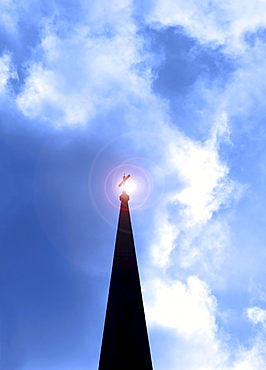 Silhouette of church steeple