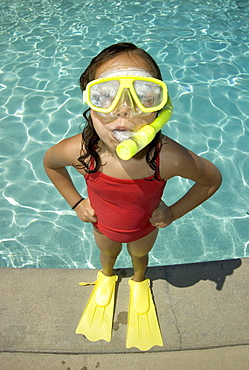 Girl ready for a swim