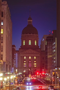 Indianapolis, Indiana, USA, Indiana State Capitol at night