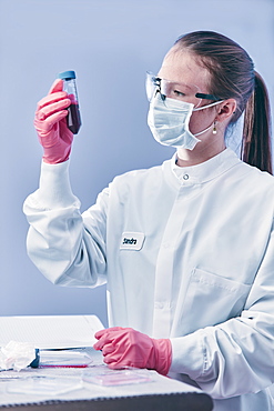 Female technician working in laboratory