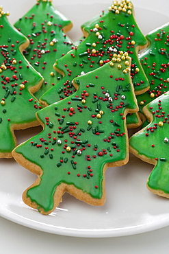 A group of Christmas cookies