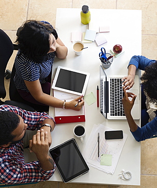 Colleagues having meeting in Small Business, Start-up