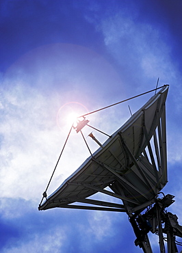 Silhouette of satellite dish