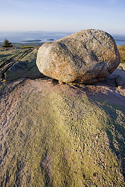 Boulder on Cadillac Mountain Acadia Maine