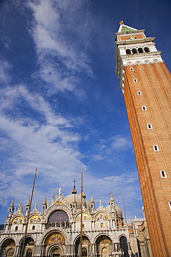 Basilica and Bell Tower St Mark's Square Venice Italy