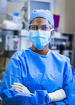 Female doctor in operating theater