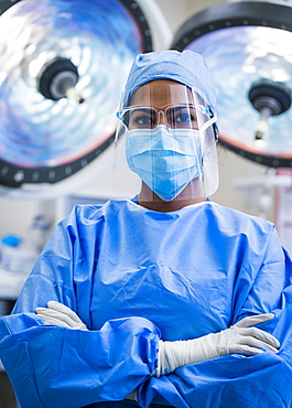 Female doctor in operating theater