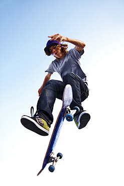 Skater performing jump