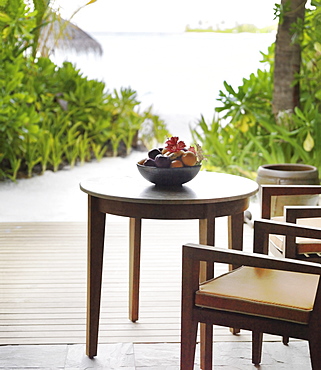 Porch with chairs and table