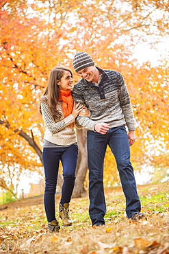 Couple in Central Park, USA, New York State, New York City