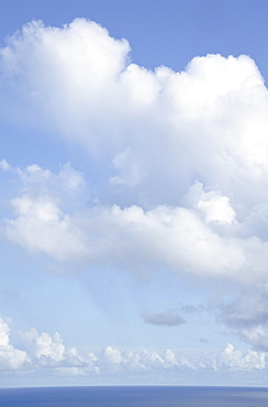 Cloudy sky over sea, St. John, United States Virgin Islands