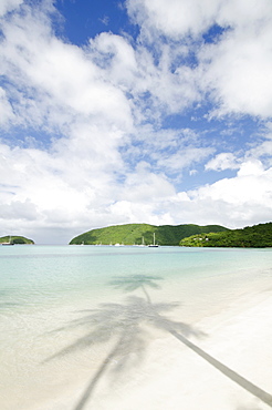 View of sandy beach, St. John, USVI