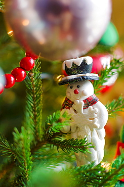 Close up of Christmas tree with decorations