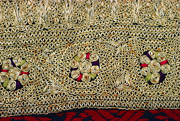 Detail of Kurta worn at weddings in the Punjab, Pakistan, Asia