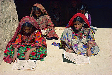 Baluchi school children, Pakistan, Asia