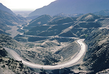 Winding road, Khyber Pass area, Frontier Province, Pakistan