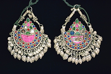 Ornate silver pendants from tribal area, Pakistan, Asia