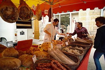 Market stall, Sarlat, Dordogne, France, Europe