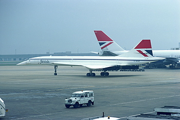 Concorde in the 1970s in British Airways livery, Heathrow, London, England, United Kingdom, Europe