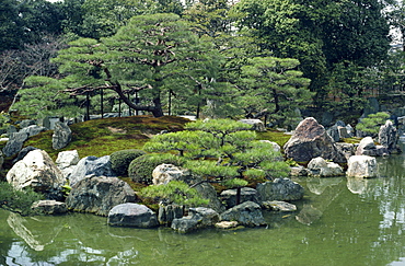 Garden, Nijo Castle, Kyoto, Japan, Asia