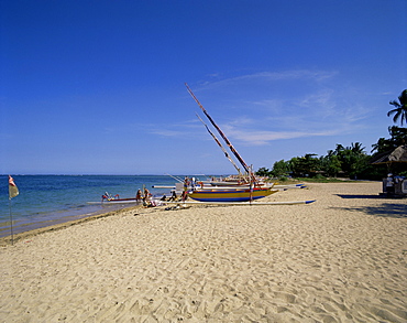 Prahu boat, Sanur Beach, Bali, Indonesia, Southeast Asia, Asia